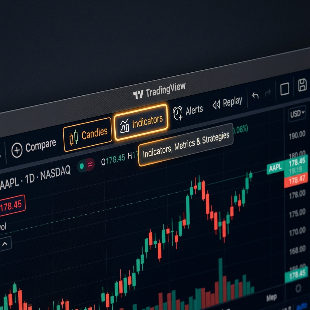 TradingView Indicators Button